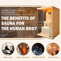 Outexer HF9 2-Person Glass Corner Indoor Traditional Sauna Outexer HF9 2-Person Glass Corner Indoor Traditional Sauna