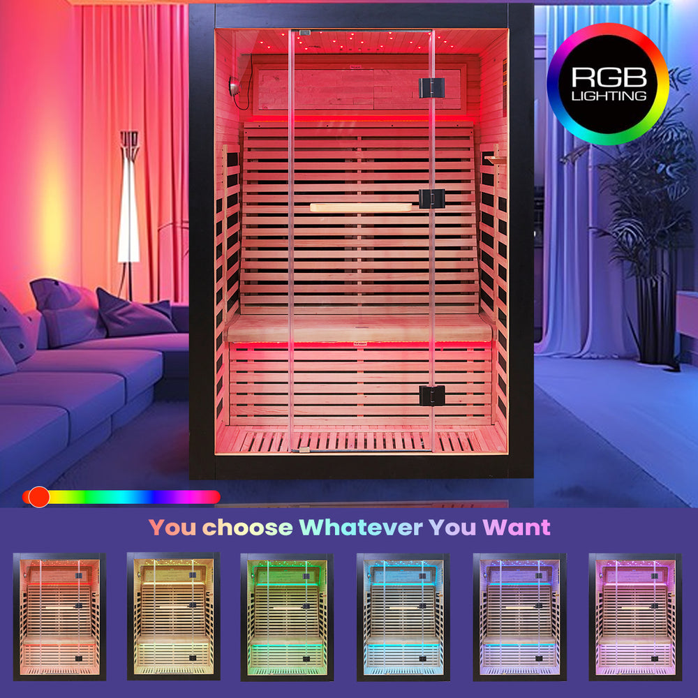 Outexer HK2 Indoor 2-Person Low EMF Far Infrared Sauna | Hemlock Outexer HK2 Indoor 2-Person Low EMF Far Infrared Sauna | Hemlock