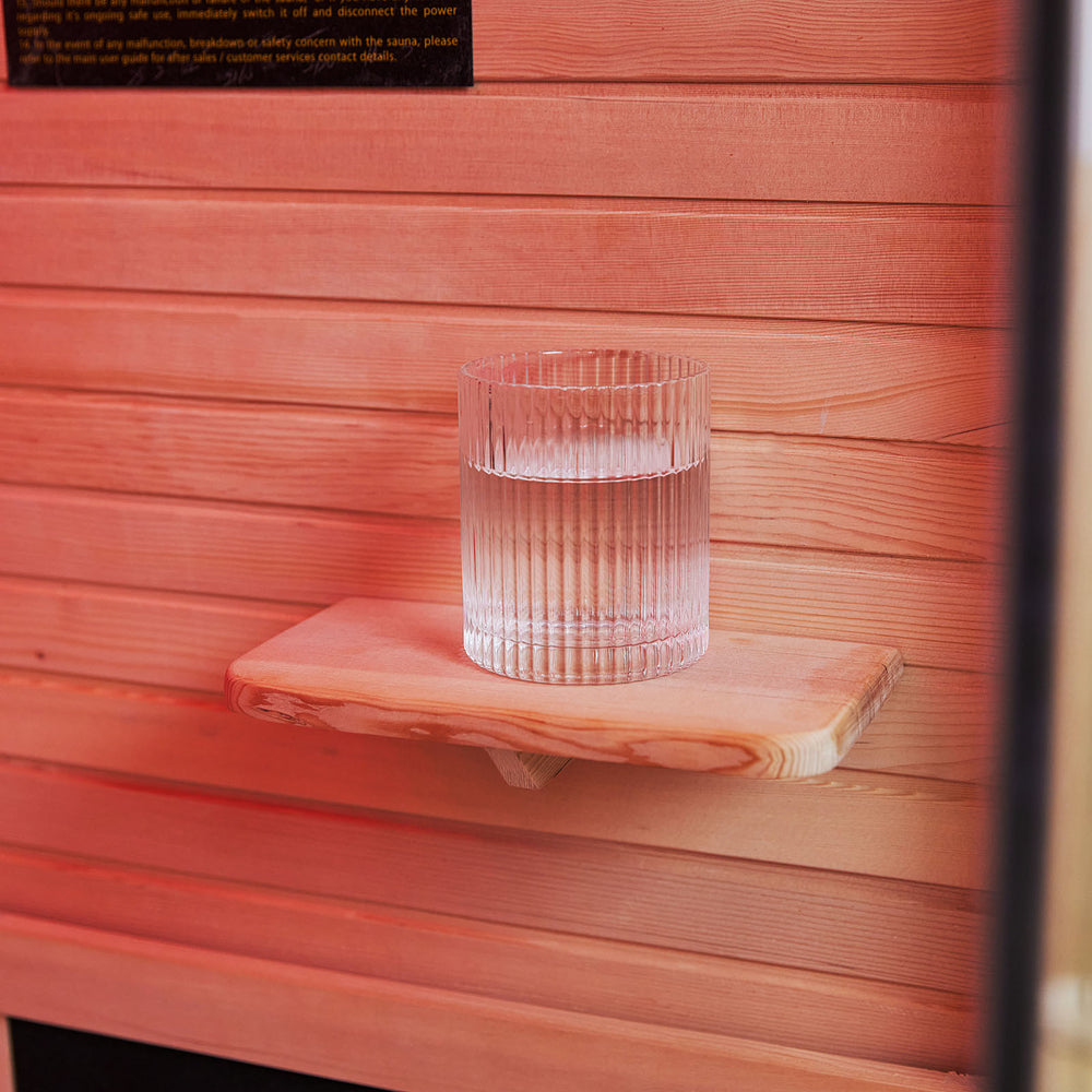 Interior of the Outexer infrared sauna HK2 Interior of the Outexer infrared sauna HK2