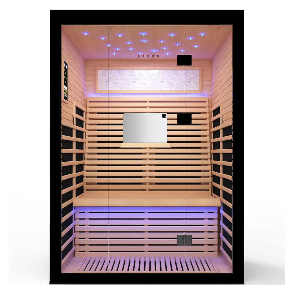 Front view of the Outexer infrared sauna HK2 Front view of the Outexer infrared sauna HK2