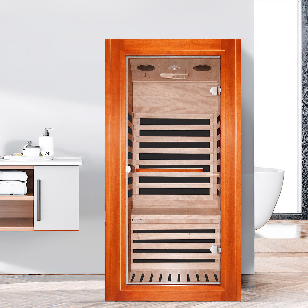 Outexer HM1 infrared sauna indoor display Outexer HM1 infrared sauna indoor display