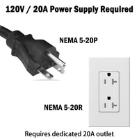 120V, 20A OUTLET 120V, 20A OUTLET