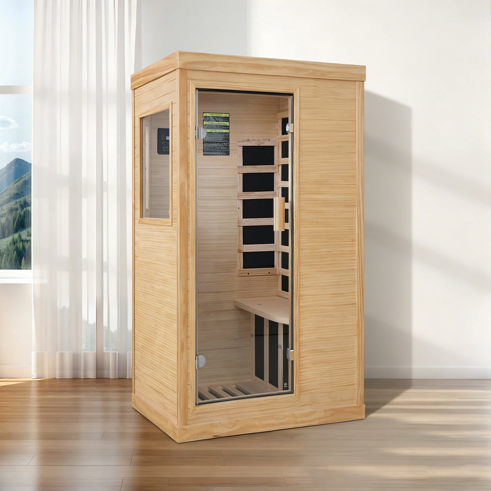 Outexer HF6 Indoor 1-Person Infrared Sauna | Compact Single Sauna Outexer HF6 Indoor 1-Person Infrared Sauna | Compact Single Sauna