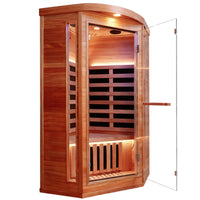 Outexer HF2 Corner Infrared Sauna | 1-Person Indoor Sauna Outexer HF2 Corner Infrared Sauna | 1-Person Indoor Sauna