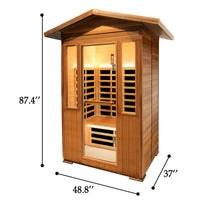Outexer T59C3 outdoor sauna size Outexer T59C3 outdoor sauna size