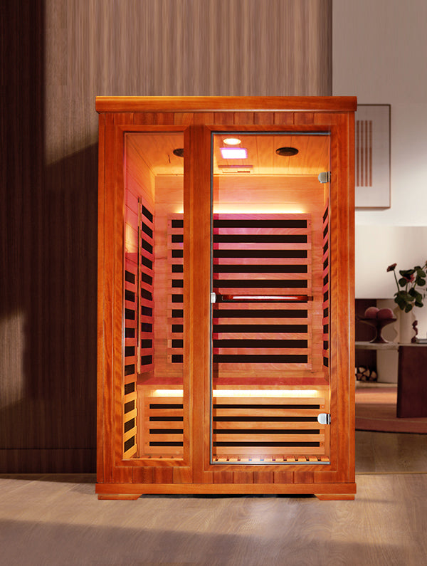 2 person sauna in the room