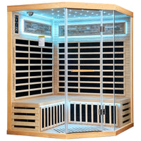 Outexer HS5 Corner Infrared Sauna for 4-5 Person | Canadian Hemlock Outexer HS5 Corner Infrared Sauna for 4-5 Person | Canadian Hemlock