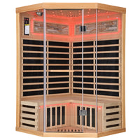 Outexer HS4 Corner Infrared Sauna for 2-3 Person | Canadian Hemlock Outexer HS4 Corner Infrared Sauna for 2-3 Person | Canadian Hemlock