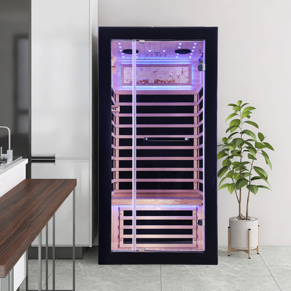 Outexer HS2 Indoor 1-Person Far Infrared Sauna | Spacious Interior