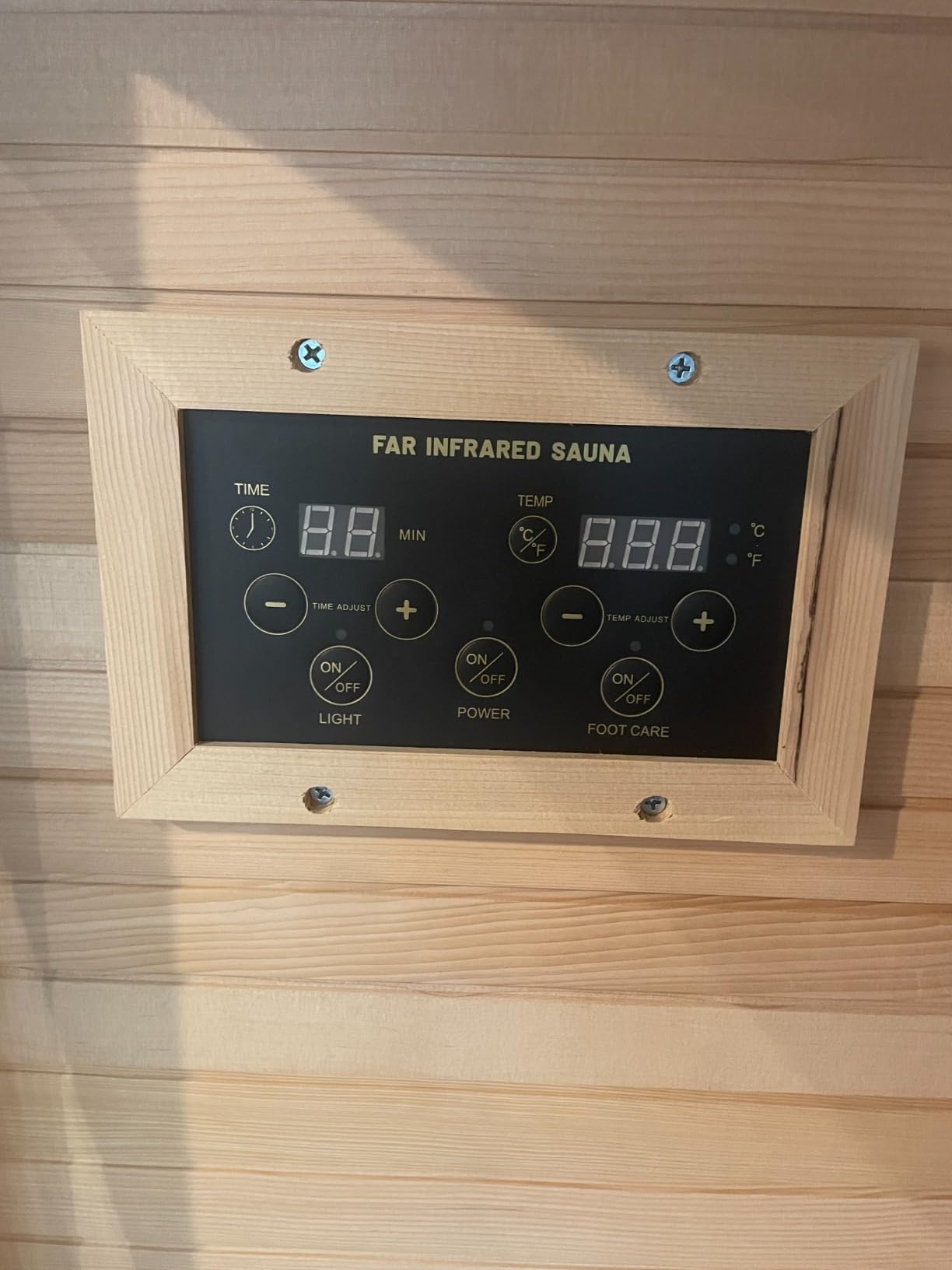 Outexer T-50C Far Infrared Sauna Home Sauna Spa Room Canadian Hemlock Wood 800W Indoor Saunas 110V with Control Panel and Tempered Glass Door, Room: 35.2 * 27.6 * 61.6Inch