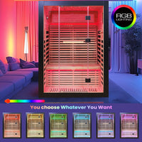 Outexer HK2 Indoor 2-Person Low EMF Far Infrared Sauna | Hemlock