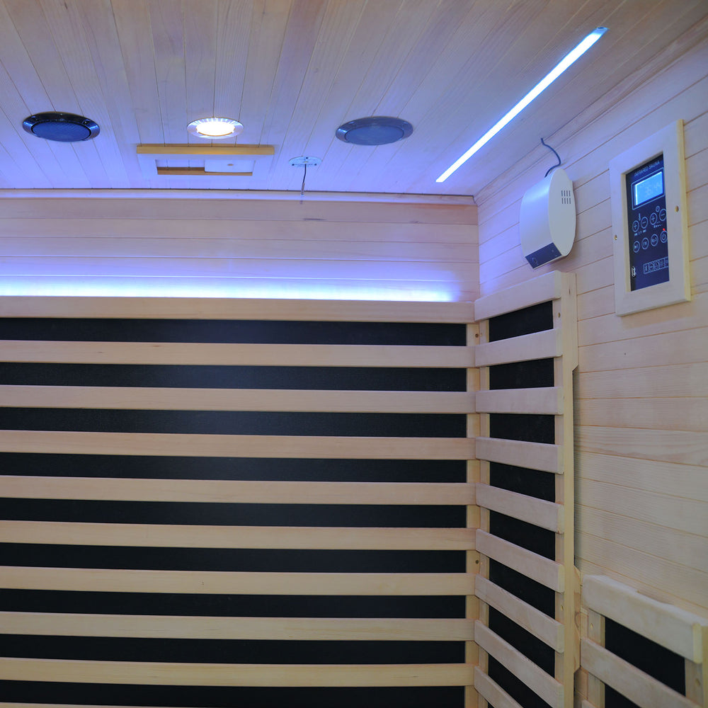 outexer infrared sauna HY5 with an Oxygen Bar, 2 speakers
