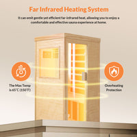 Outexer HF6 Indoor 1-Person Infrared Sauna | Compact Single Sauna