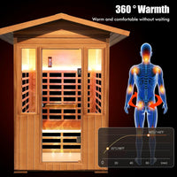 Outexer 2 Person Outdoor Infrared Sauna - T-59C3B
