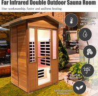 Outexer 2 Person Outdoor Infrared Sauna - T-59C3B