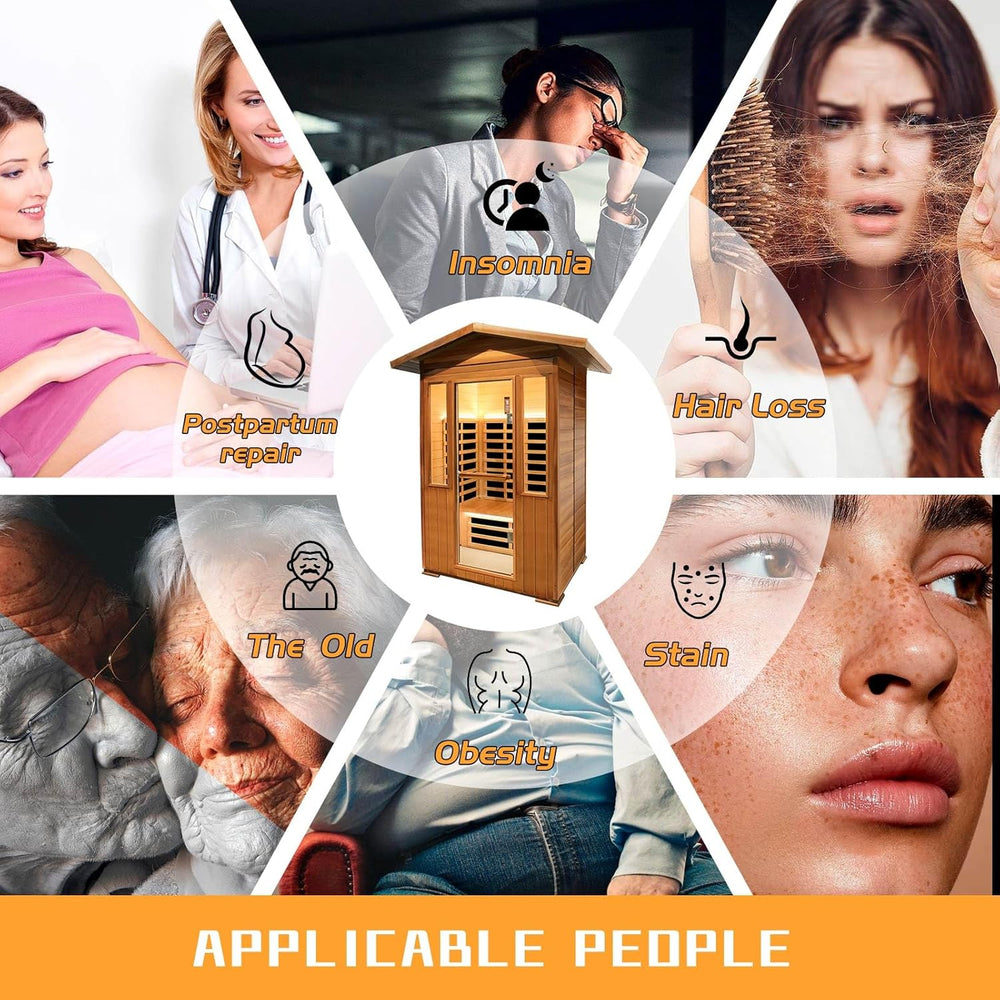 Outexer 2 Person Outdoor Infrared Sauna - T-59C3B
