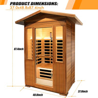 Outexer 2 Person Outdoor Infrared Sauna - T-59C3B