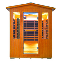 Outexer sauna HY7 with glass doors on a white background