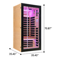 Hemlock 1-person sauna dimensions