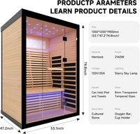 Outexer HK2 Indoor 2-Person Far Infrared Sauna