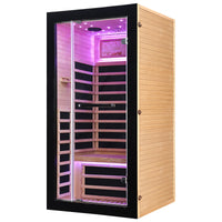 Outexer HF5 Indoor 1-Person Infrared Sauna | Spacious Single Sauna