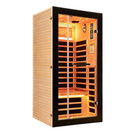 Outexer HF5 Indoor 1-Person Infrared Sauna | Spacious Single Sauna