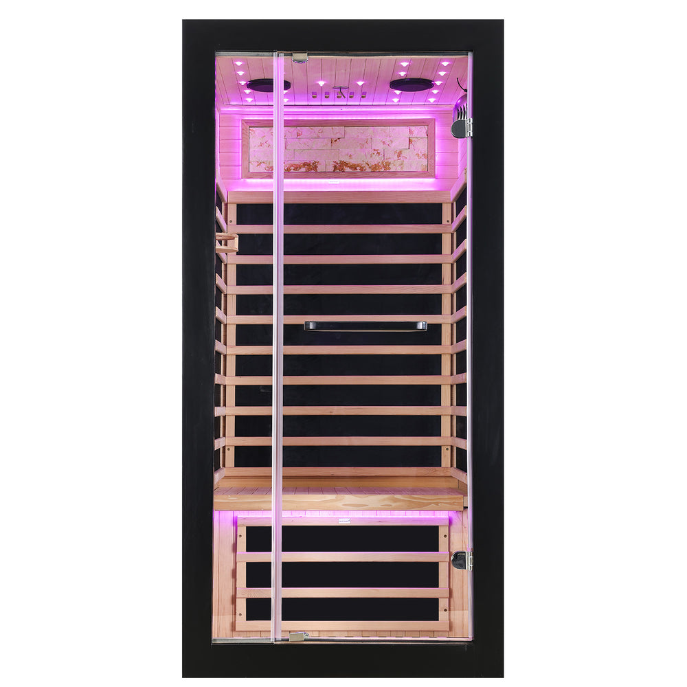 Outexer HF5 Indoor 1-Person Infrared Sauna | Spacious Single Sauna