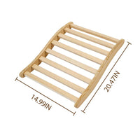 Dimensions of S-shaped sauna backrest