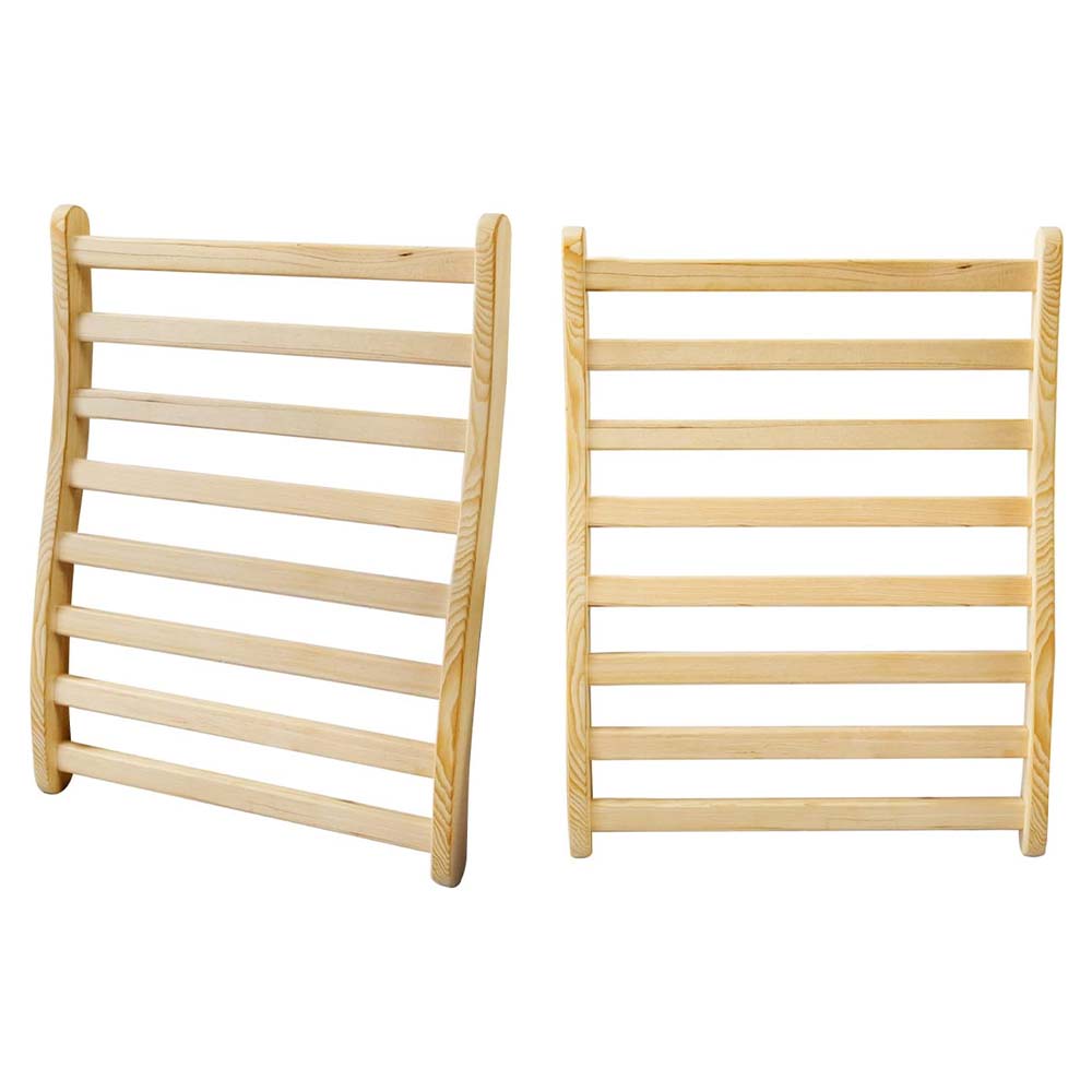 S shaped sauna backrests