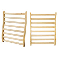 S shaped sauna backrests