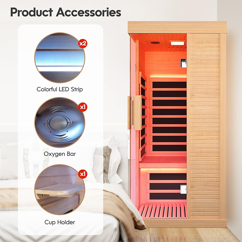 Outexer HK1 Indoor 1-Person Low EMF Infrared Sauna