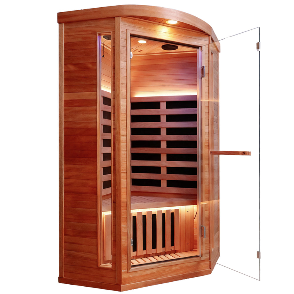 Outexer HF2 Corner Infrared Sauna | 1-Person Indoor Sauna