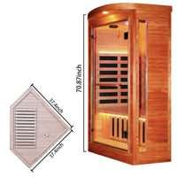 Outexer HF2 Corner Infrared Sauna | 1-Person Indoor Sauna