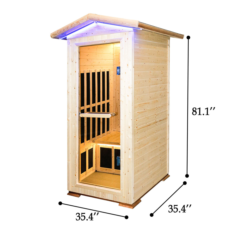 Outexer T59C2 outdoor sauna size