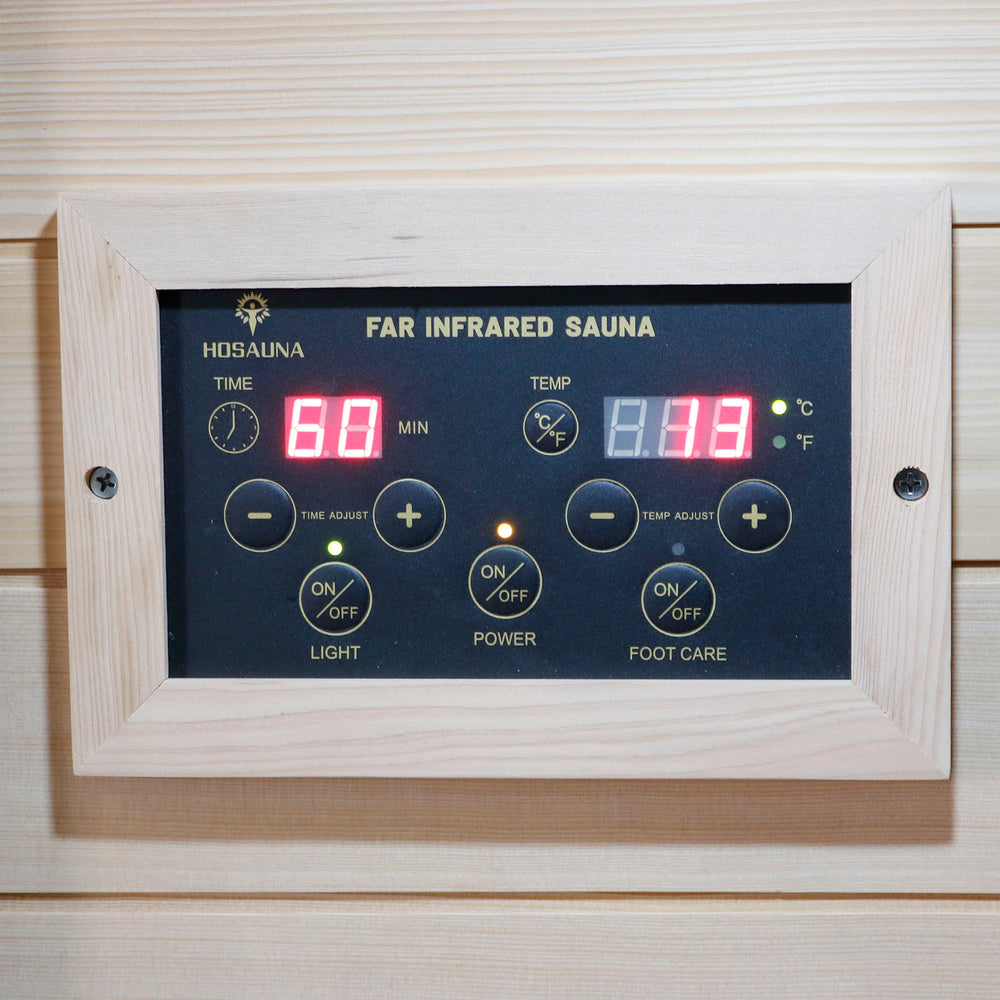 Outexer infrared sauna T-50C control panel