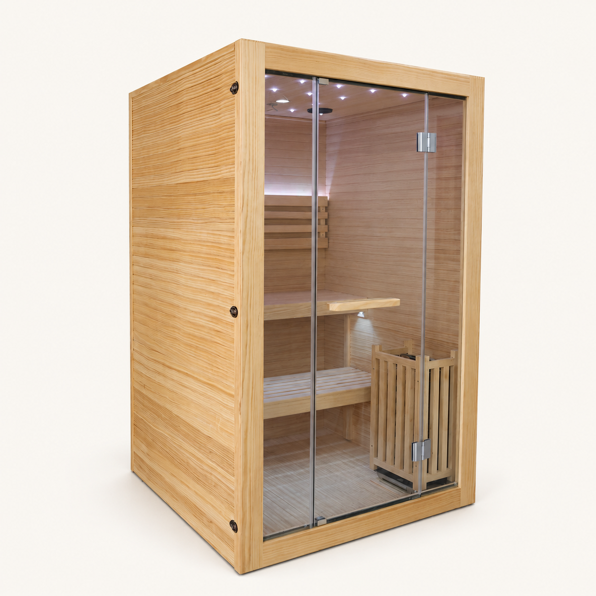 Outexer HF8 2-person full-glass front indoor traditional sauna