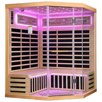Outexer HS5 Corner Infrared Sauna for 4-5 Person | Canadian Hemlock