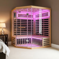 Outexer HS5 Corner Infrared Sauna for 4-5 Person | Canadian Hemlock
