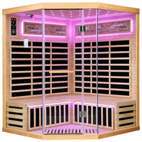 Outexer HS5 Corner Infrared Sauna for 4-5 Person | Canadian Hemlock